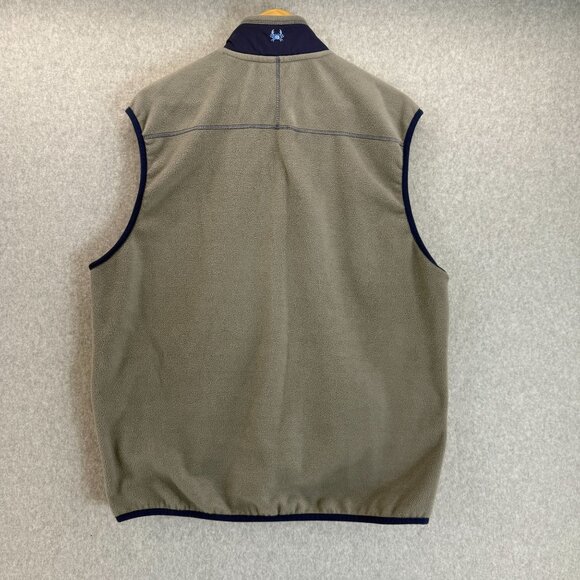 Coast Pawleys Island SC Mens Size Large Gray‎ Navy Blue Fleece Vest Full Zip - Picture 5 of 9